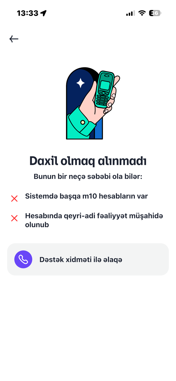 Bugün gələn yenilənmədən sonra hesabıma