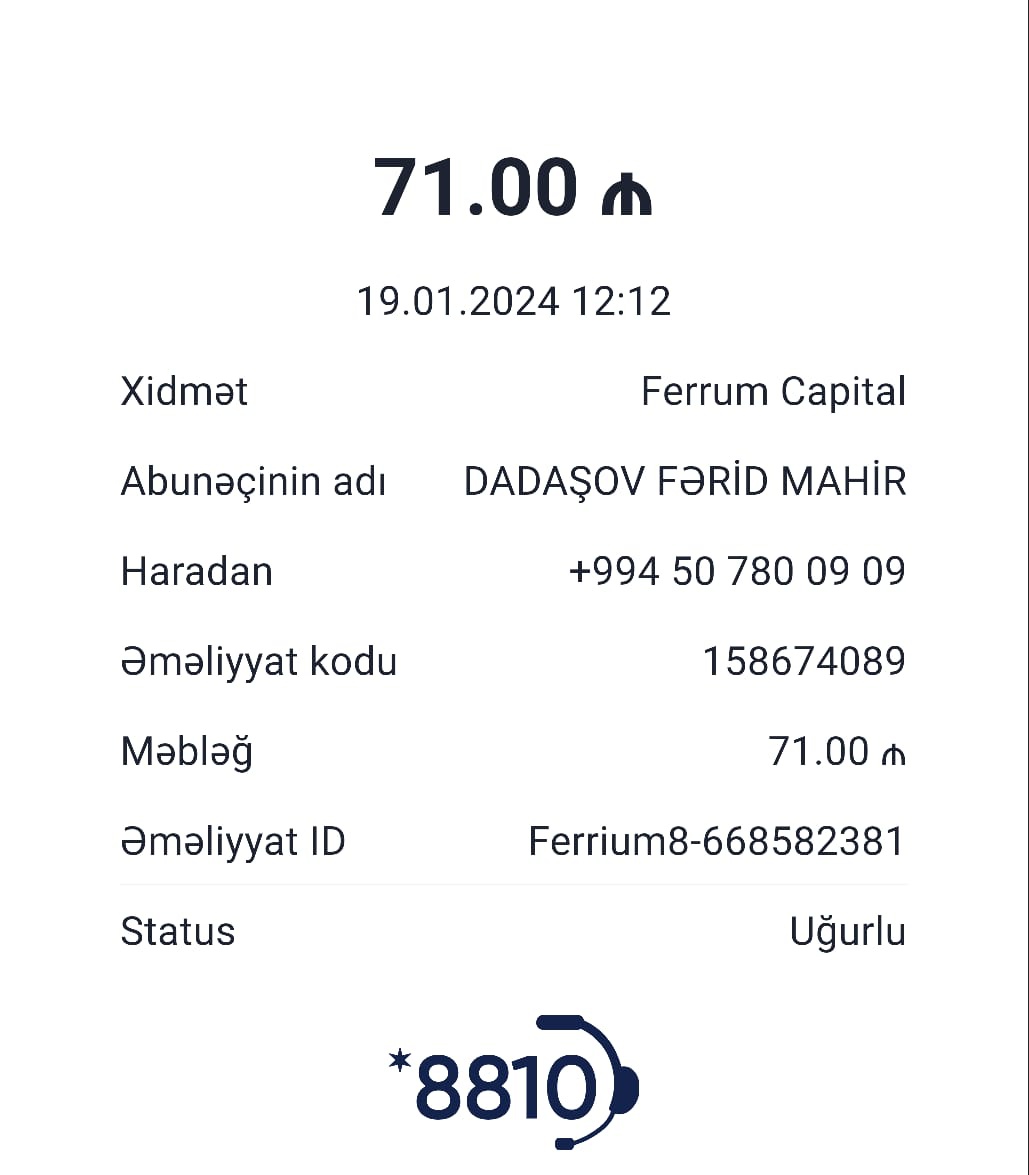 Salam. Kreditimi ödədim baxıram borc