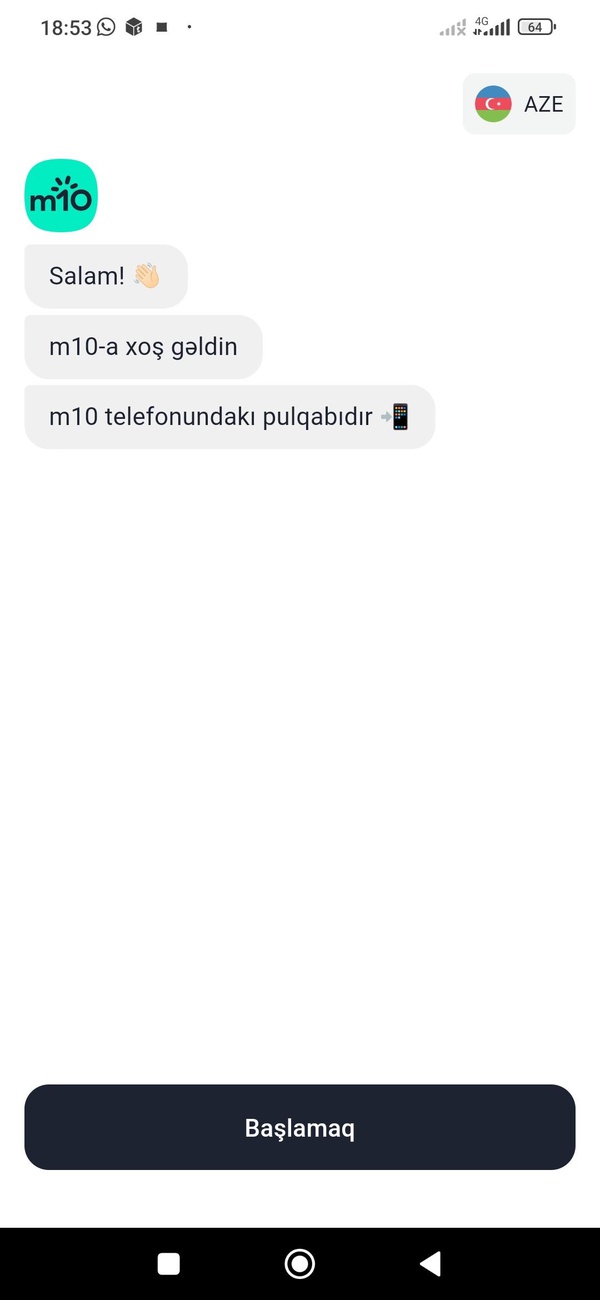 Salam. Menim m10-a girmek isteyirem