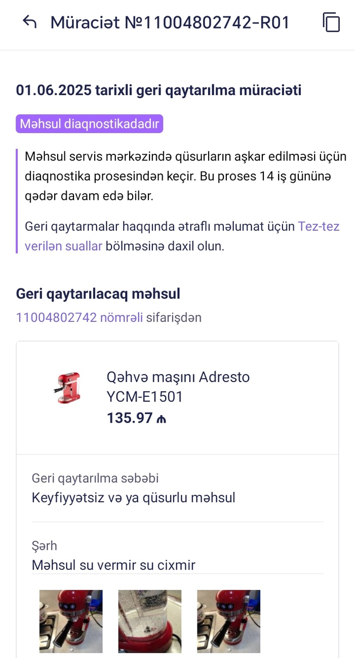 Mən umico dan kofe aparatı