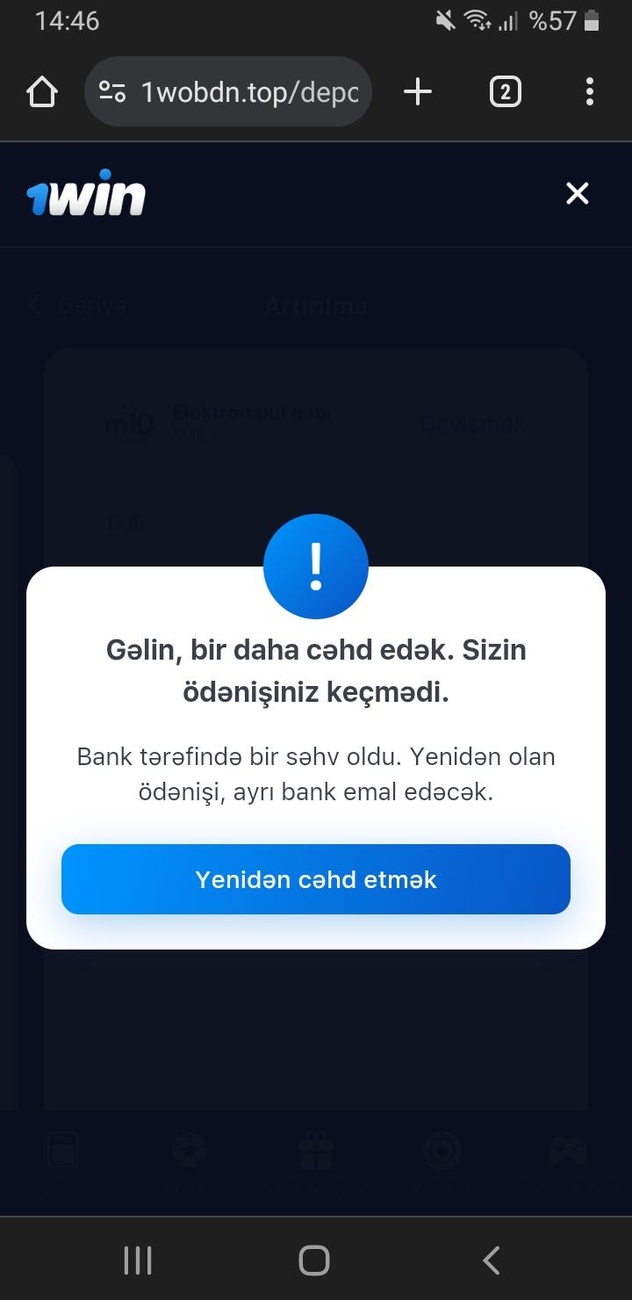 Salam, Men 1wine pul yuklemek