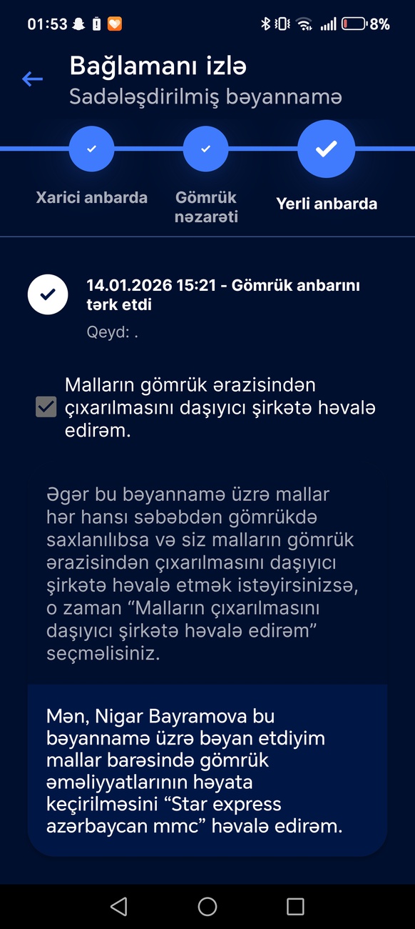Bağlamam uzun muddetdir yeri anbarda
