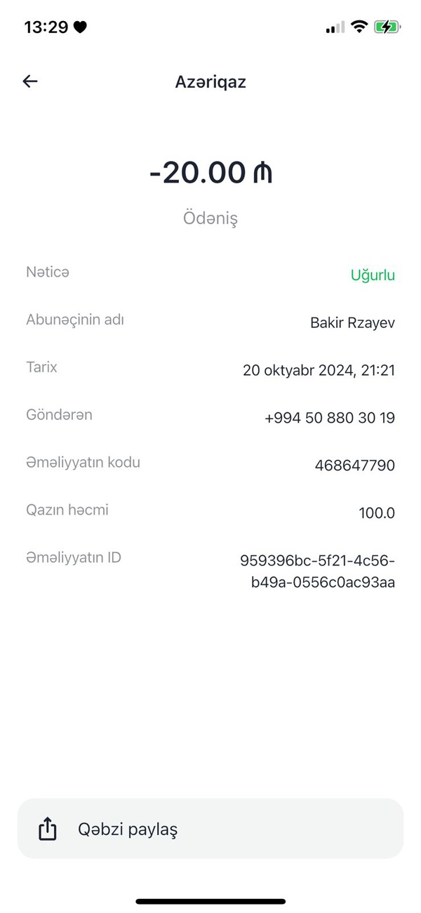 Salam, 20 oktyabr tarixinde qaza