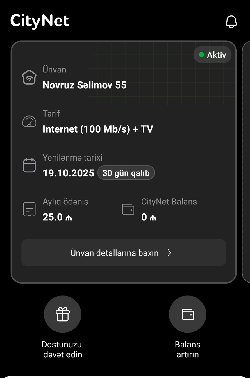 Internet CityNet TV
