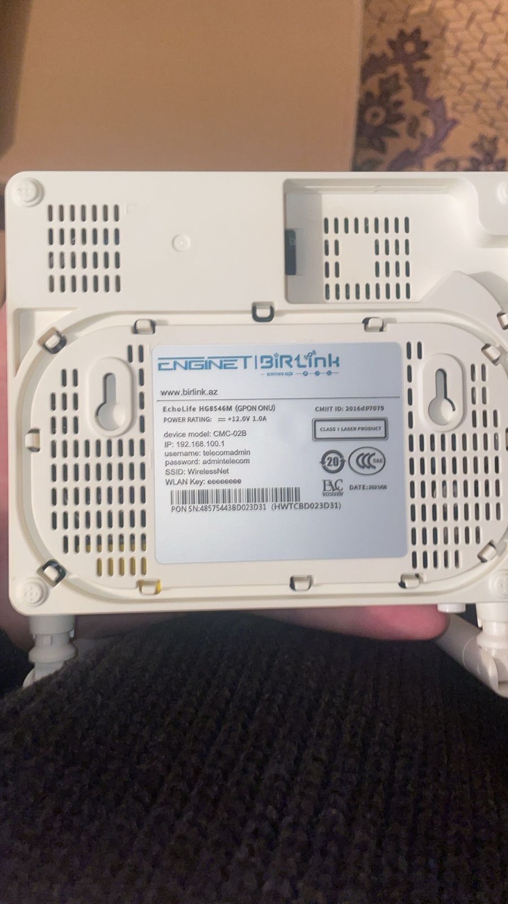 Modem xarab olub deyisdirmek ucun