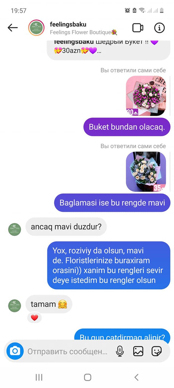 Bərbad gül buketi