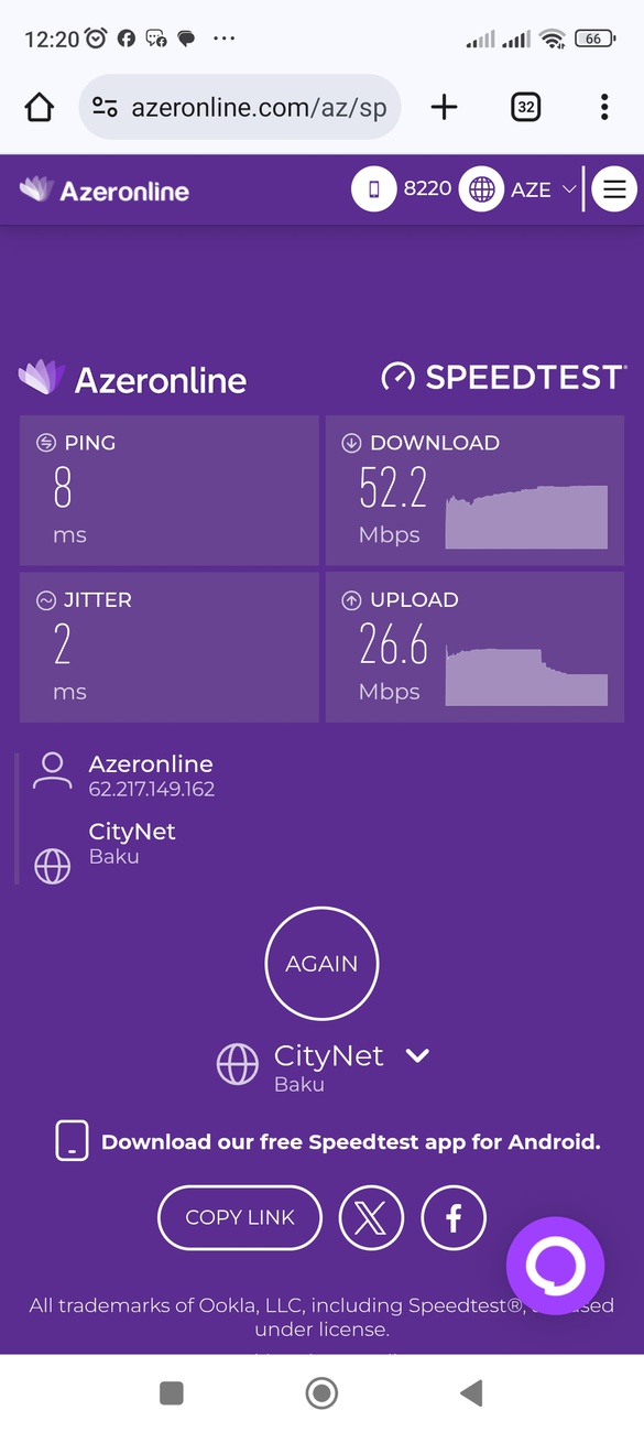 internetin sürəti 52mbps dir.bu  Kifayət