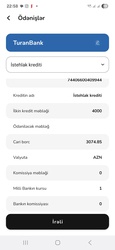 28 avqustda mənim kreditim 3150manat