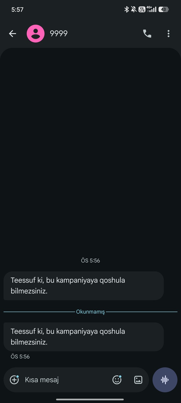 Mene bugun ozel kampaniya teklif