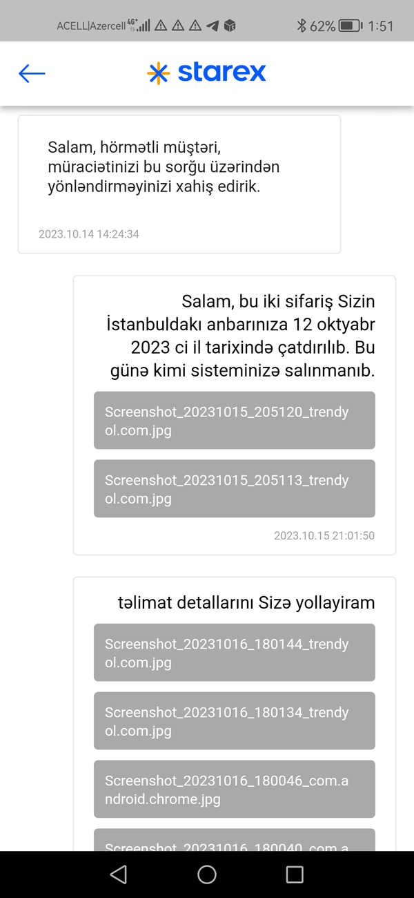 Hər sifarişimdə unudullar bağlamanı sistemə