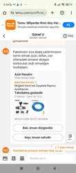 Temudan mal sifariş etdim. Çatdırılma