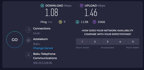 Buyurun, 30mb internet sürəti. Çox