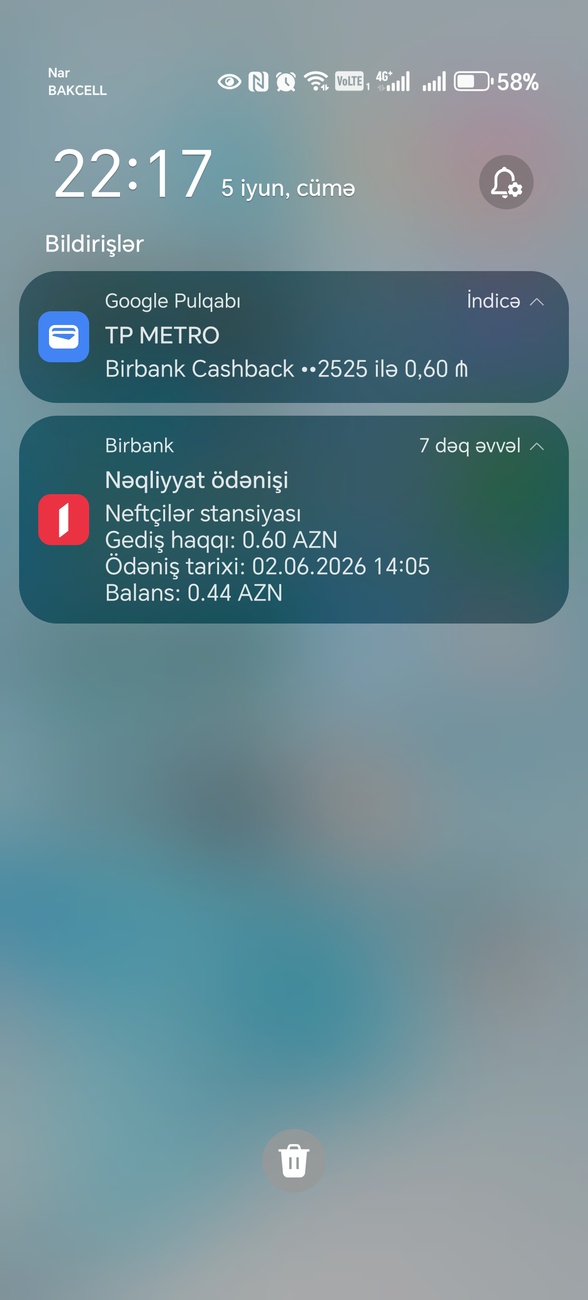 Evdə yemək yeyirəm amma metro