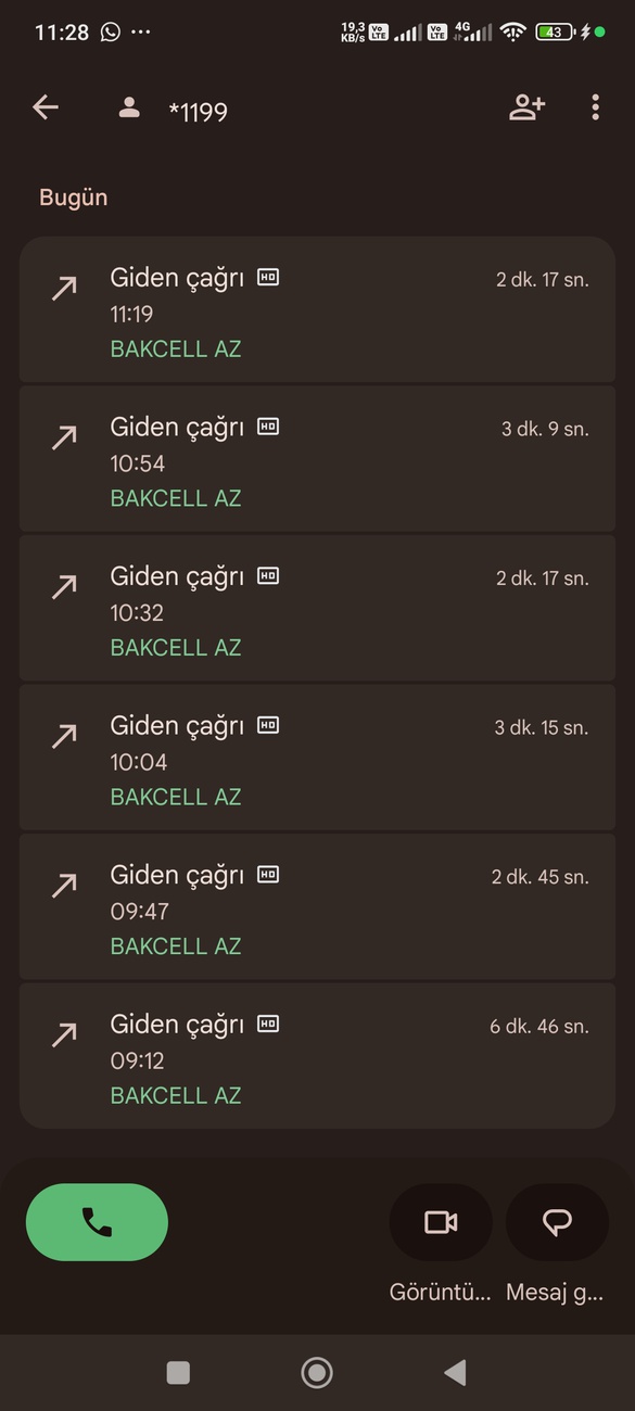 Salam . Xidmet keyfiyyeti operetvlik