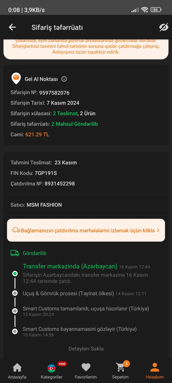 Salam! Mən 11 gündü starex