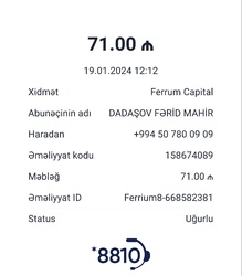 Salam. Kreditimi ödədim baxıram borc