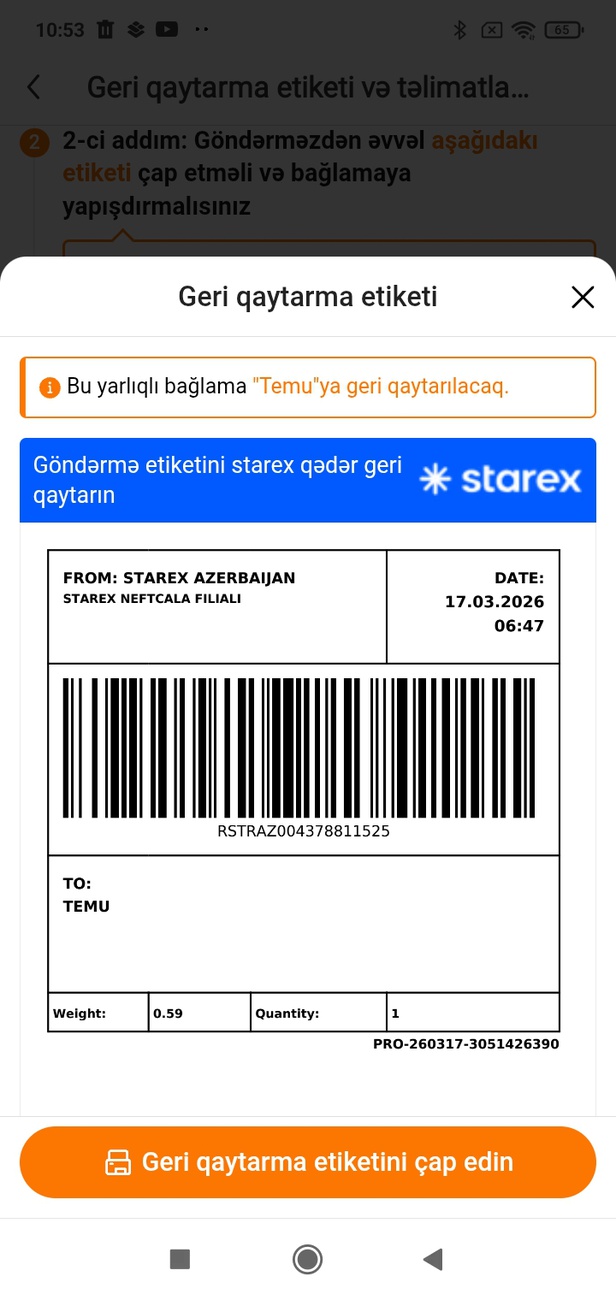 Neftçala şəhəri Starex şirkətində işləyən