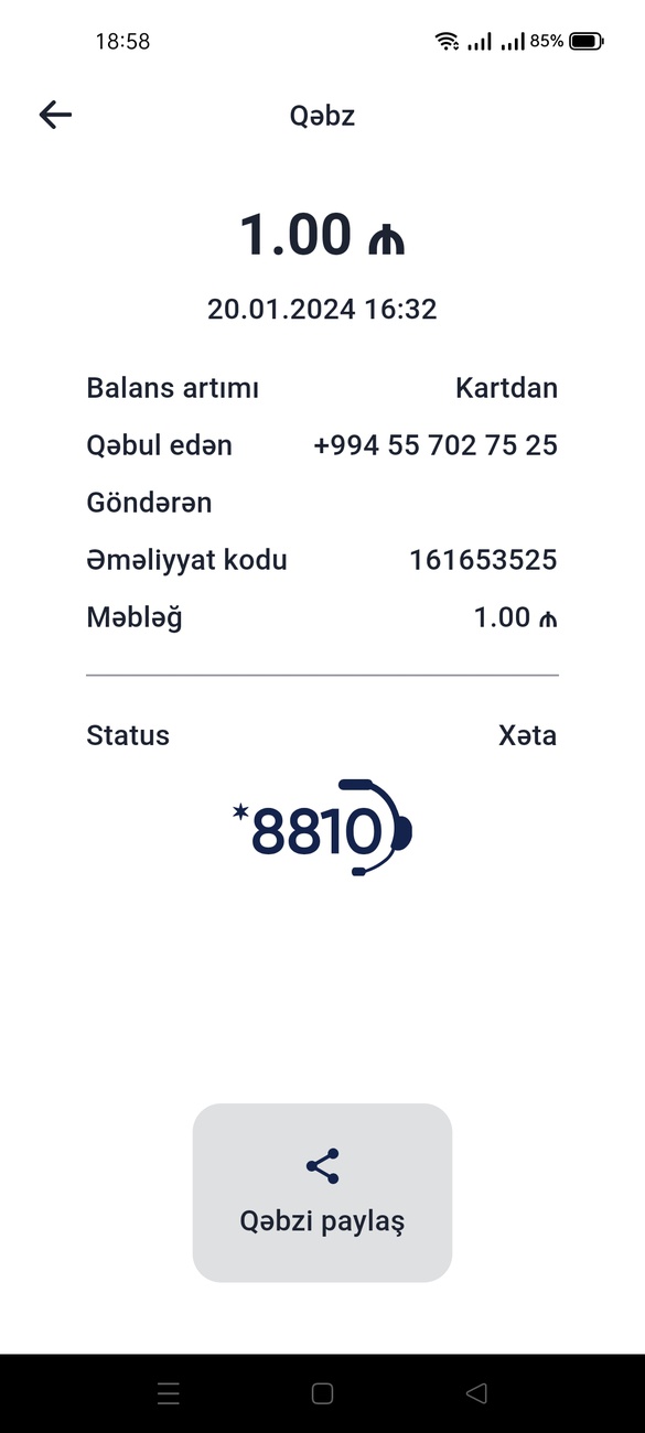 Salam,Men m10-nan 2 defe karta