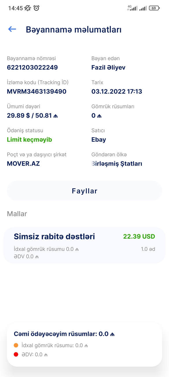 Şəkildə görünən tarixlərdə sifarişlərim onların
