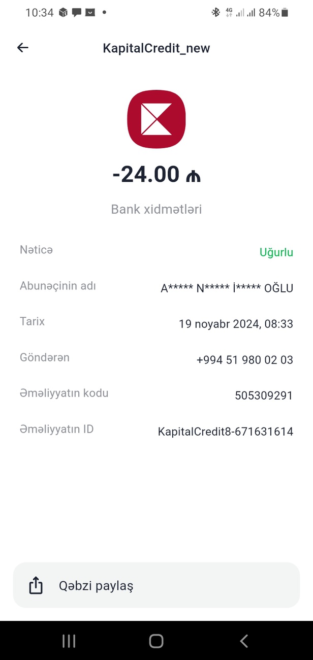Salam katima 24 aze pul