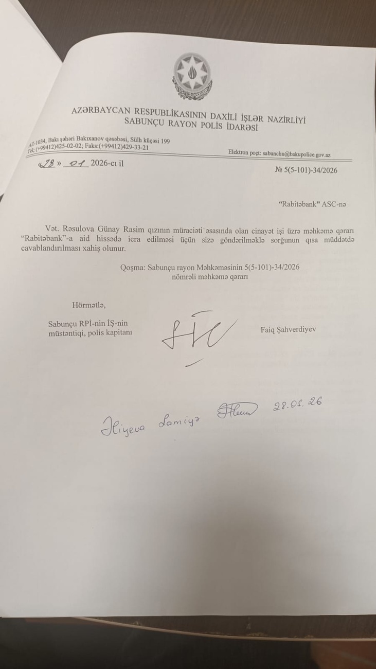 Salam. Sizə dəfələrlə müraciət etmişəm.