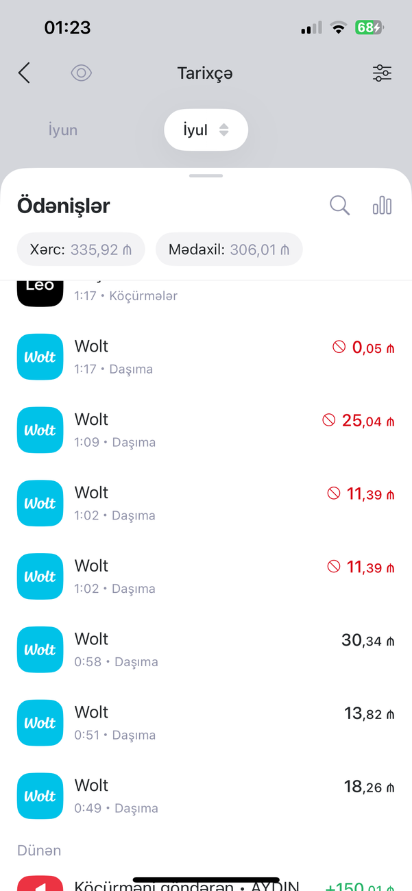 Men pulumu çxardilar 52manat çxardilan